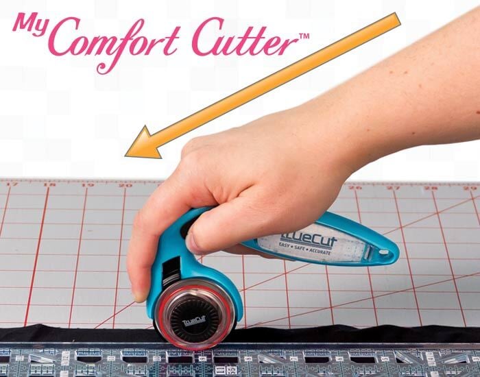 Truecut My Comfort Rotary Cutter - 60Mm Ergonomic Rotary Cutter With Track  & Guide System For Truecut Rulers - Truecut 60Mm Ergonomic My Comfort  Rotary Cutter From The Grace Company 